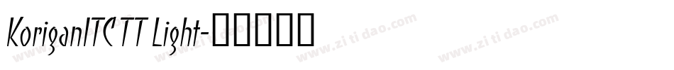KoriganITC TT Light字体转换